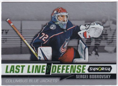 2018-19 SYNERGY #LD-9 SERGEI BOBROVSKY LAST LINE DEFENSE- COLUMBUS BLUE JACKETS