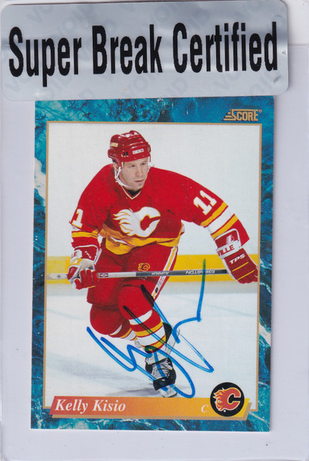 1994 PINNACLE #556 KELLY KISIO TTM AUTO SUPER BREAK- CALGARY FLAMES