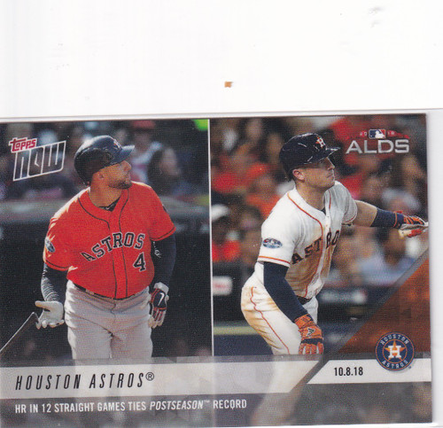 2018 TOPPS NOW #863 HOUSTON ASTROS AMERICAN DIVISIONAL SERIES- HOUSTON ASTROS
