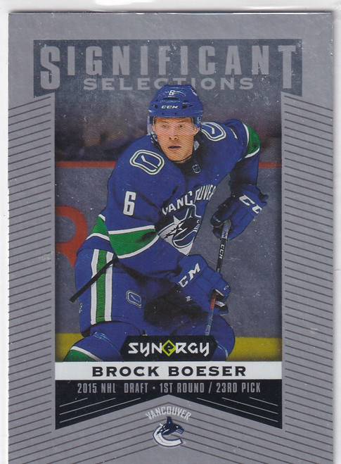 2018-19 SYNERGY #SS-4 BROCK BOESER SIGNIFICANT SELECTIONS- VANCOUVER