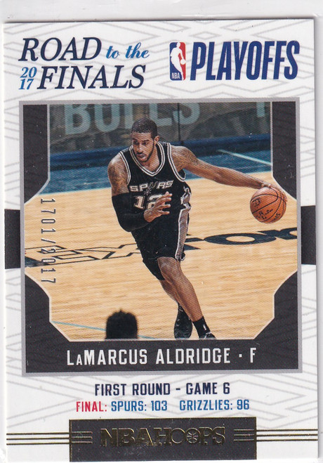 2017-18 HOOPS #44 LAMARCUS ALDRIDGE ROAD TO FINALS /2017- SAN ANTONIO SPURS