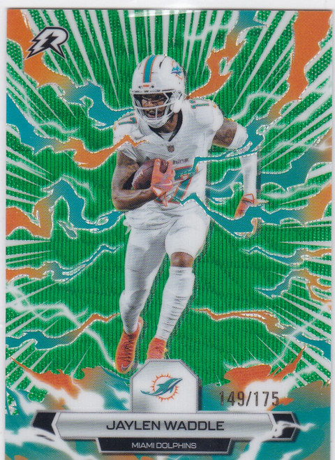 2025 Topps Resurgence #62 Jaylen Waddle Green Surge 149/175 Miami Dolphins