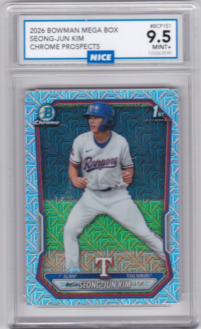 2026 Bowman #BCP151 Seong-Jun Kim MOJO First NICE 9.5 Mint
