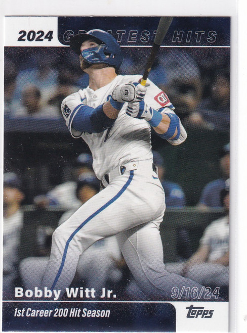 2025 TOPPS #GH-6 BOBBY WITT JR GREATEST HITS- KANSAS CITY ROYALS