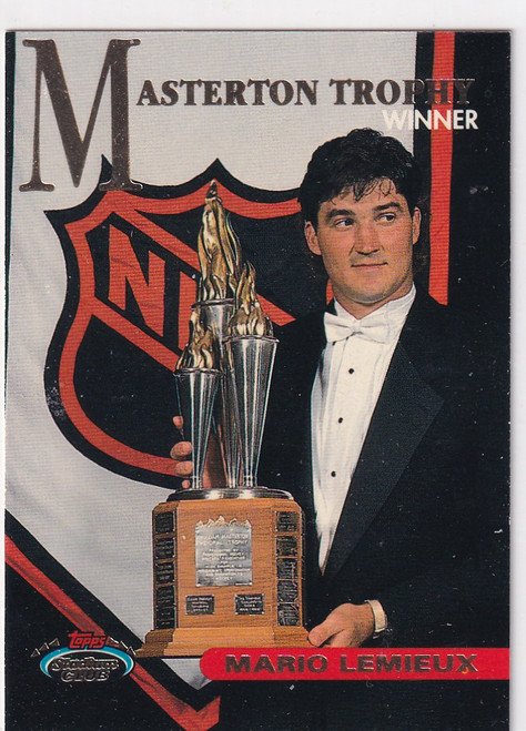 1993 TOPPS STADIUM #146 MARIO LEMIEUX MASTERTON TROPHY- PITTSBURGH PIRATES