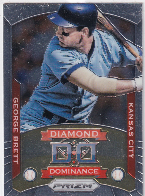 2014 PRIZM #28 GEORGE BRETT DIAMOND DOMINANCE- KANSAS CITY ROYALS