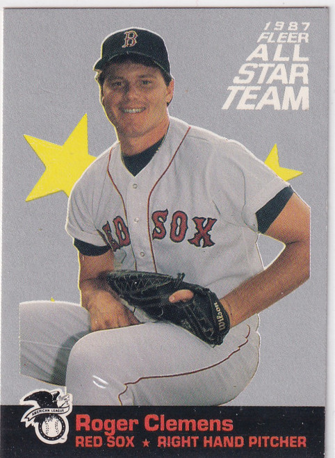 1987 FLEER #11 ROGER CLEMENS ALL STAR TEAM- BOSTON RED SOX