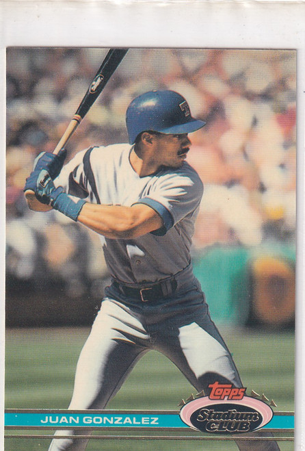 1991 TOPPS STADIUM #237 JUAN GONZALEZ- TEXAS RANGERS