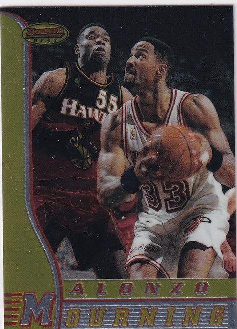 1997 BOWMAN BEST #41 ALONZO MOURNING- MIAMI HEAT