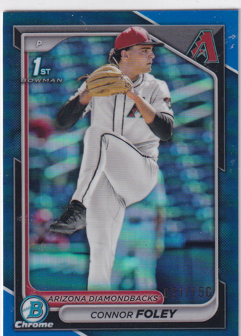 2024 BOWMAN CHROME #BDC-50 CONNOR FOLEY 21/150- ARIZONA DIAMONDBACKS