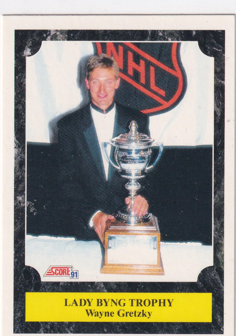 1991 SCORE #434 WAYNE GRETZKY LADY BYNG TROPHY- LOS ANGELES KINGS