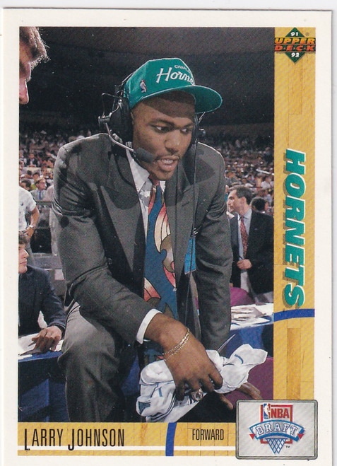 1991 UPPER DECK #2 LARRY JOHNSON- CHARLOTTE HORNETS