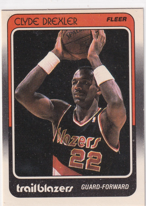 1988 FLEER #92 CLYDE DREXLER- PORTLAND TRAIL BLAZZERS
