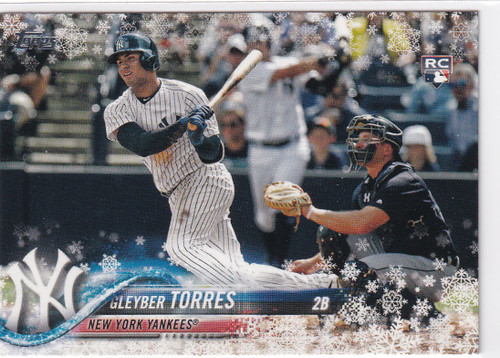 2018 TOPPS HOLIDAY MEGA #HMW182 GLEYBER TORRES- NEW YORK YANKEES