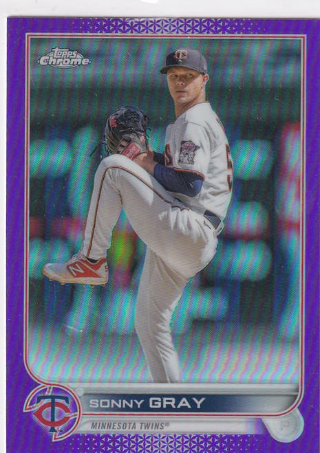 2022 TOPPS CHROME #USC95 SONNY GRAY PURPLE- MINNESOTA TWINS