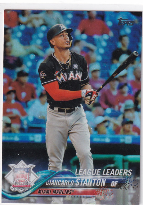 2018 TOPPS SERIES ONE #45 GIANCARLO STANTON HOLO- MIAMI MARLINS