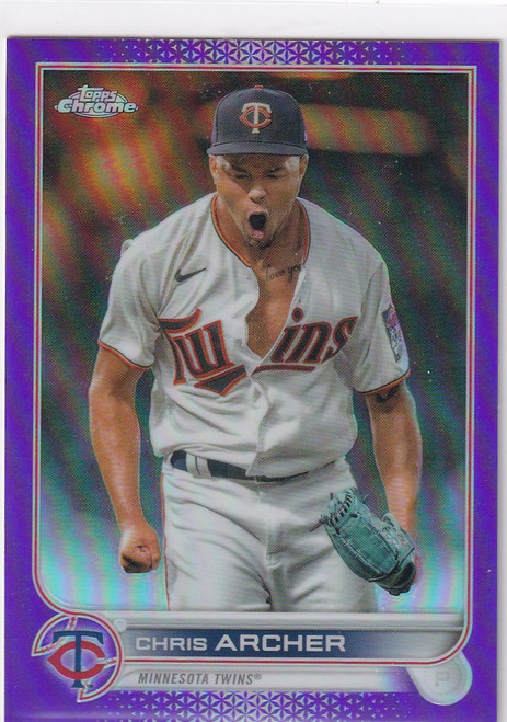 2022 TOPPS CHROME #USC113 CHRIS ARCHER PURPLE- MINNESOTA TWINS