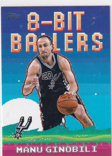 2025 TOPPS #8B-29 MANU GINOBILI 8 BIT BALLERS- SAN ANTONIO SPURS