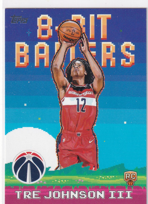 2025 TOPPS #8B-36 TRE JOHNSON 8 BIT BALLERS- WASHINGTON WIZARDS