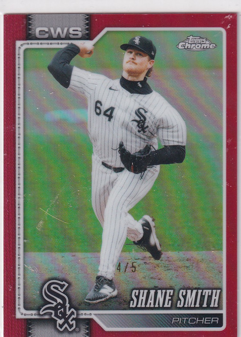 2026 TOPPS CHROME #215 SHANE SMITH RED 4/5- CHICAGO WHITE SOX