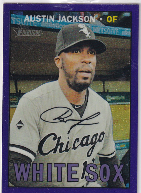 2016 TOPPS HERITAGE #THC-511 AUSTIN JACKSON PURPLE- CHICAGO WHITE SOX