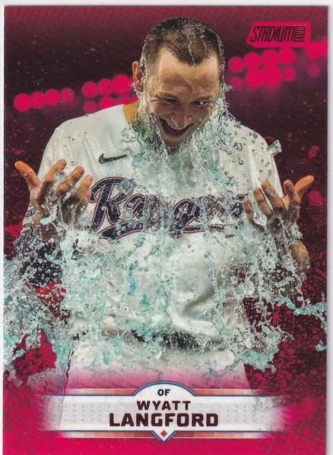 2025 TOPPS STADIUM #189 WYATT LANGFORD RED- TEXAS RANGERS