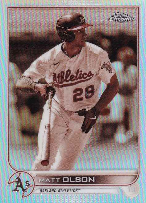 2022 TOPPS CHROME #148 MATT OLSON SEPIA- OAKLAND ATHLETICS