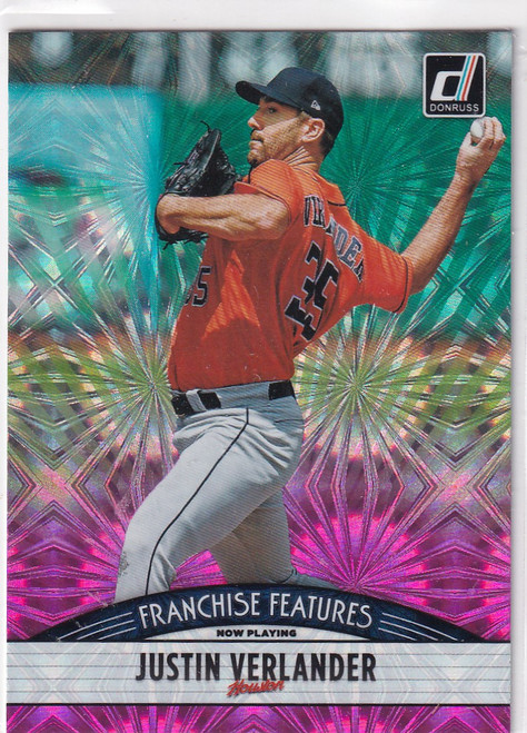 2019 DONRUSS #FF6 JUSTIN VERLANDER PINK FRANCHISE FEATURES- HOUSTON ASTROS