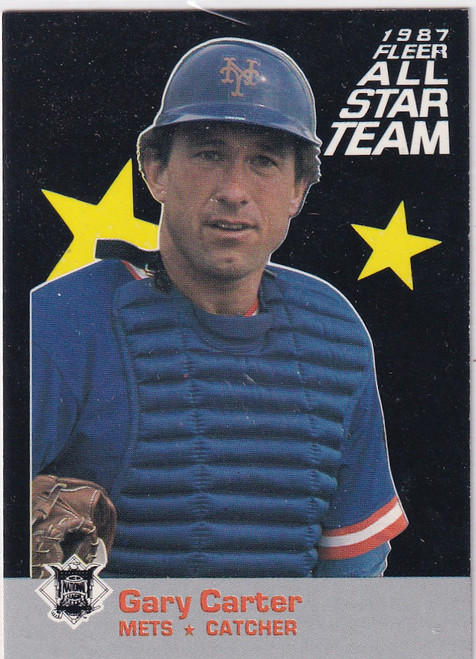 1987 FLEER #2 GARY CARTER ALL STAR TEAM- NEW YORK METS