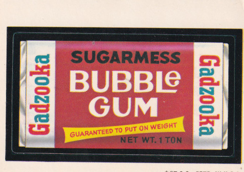 1973 WACKY PACKAGES SUGARMESS BUBBLE GUM- WACKY PACKAGES
