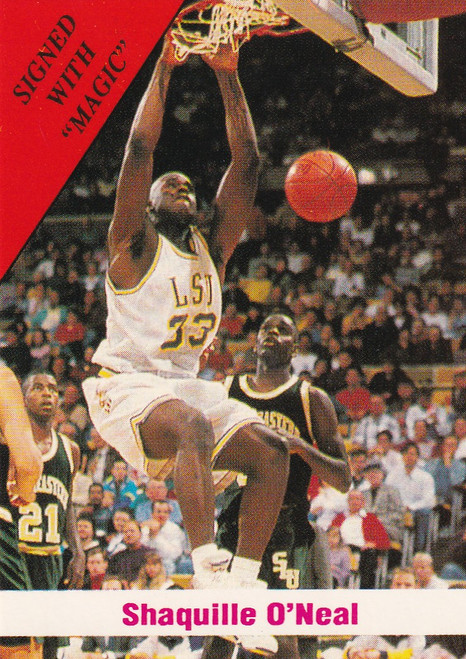 1992 SPORTS STARS USA SHAQUILLE ONEAL SIGNED WITH MAGIC- ORLANDO MAGIC
