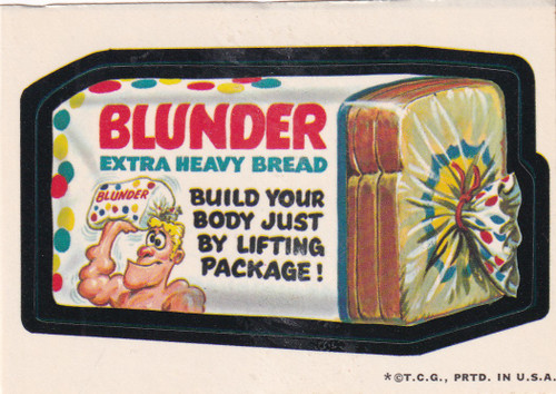 1973 WACKY PACKAGES BLUNDER EXTRA HEAVY BREAD- WACKY PACKAGES
