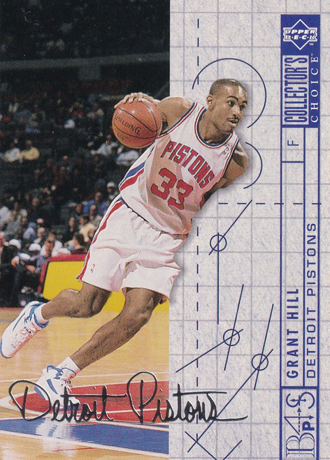 1994 UPPER DECK #379 GRANT HILL BLUEPRINT SILVER SCRIPT- DETROIT PISTONS