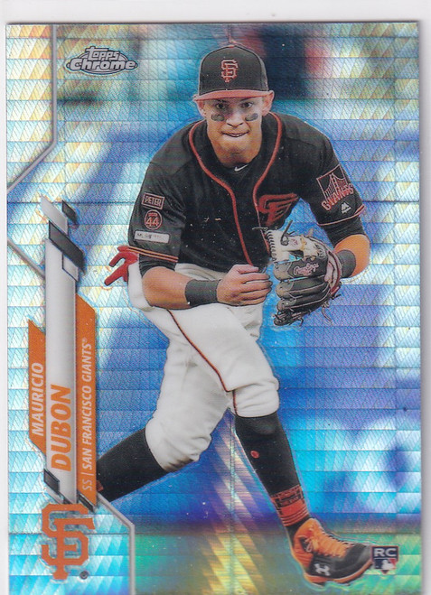 2020 TOPPS CHROME #168 MAURICIO DUBON HYPER- SAN FRANCISCO GIANTS