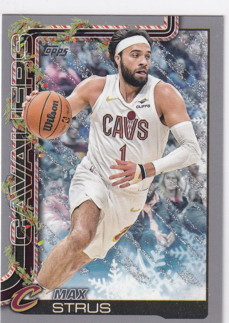 2025 TOPPS HOLIDAY #H67 MAX STRUS GLITTER- CLEVELAND CAVALIERS