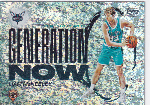 2025 TOPPS #GN-29 LIAM MCNEELEY GENERATION NOW FOIL- CHARLOTTE HORNETS