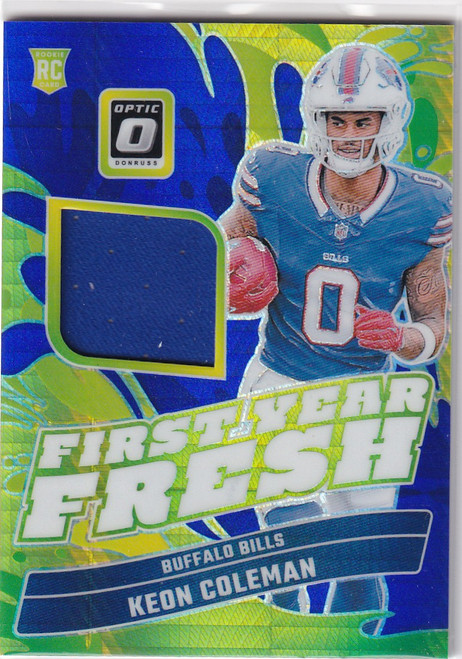 2024 DONRUSS OPTIC #FYF-KCN KEON COLEMAN FIRST YEAR FRESH PATCH- BUFFALO BILLS