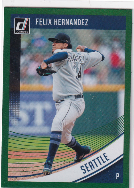 2018 DONRUSS #174 FLEIX HERNANDEZ GREEN- SEATTLE MARINERS