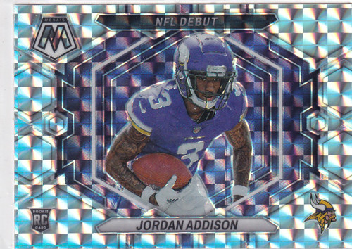 2023 MOSAIC #ND-14 JORDAN ADDISON DEBUT SILVER- MINNESOTA VIKINGS