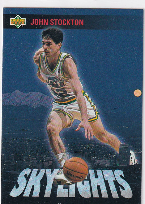 1993 UPPER DECK #478 JOHN STOCKTON SKYLIGHT- UTAH JAZZ