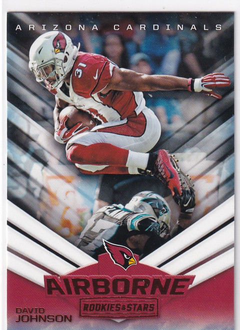2017 ROOKIES AND STARS #16 DAVID JOHNSON AIRBORN RED- ARIZONA CARDINALS