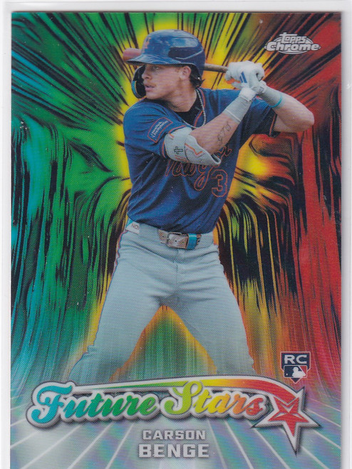 2026 TOPPS CHROME #FS-10 CARSON BENGE FUTURE STARS REFRACTOR- NEW YORK METS