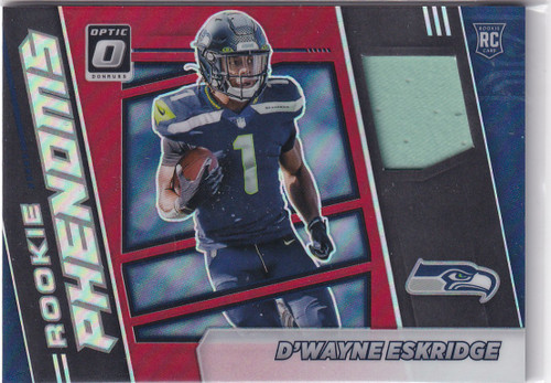 2021 DONRUSS OPTIC #RPH-19 DWAYNE ESKRIDGE PHENOMS PATCH- SEATTLE SEAHAWKS