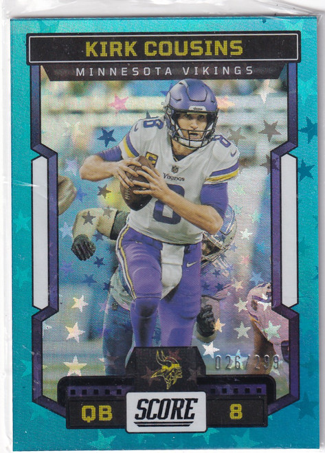 2023 SCORE #111 KIRK COUSINS TEAL ASTRO /299- MINNESOTA VIKINGS