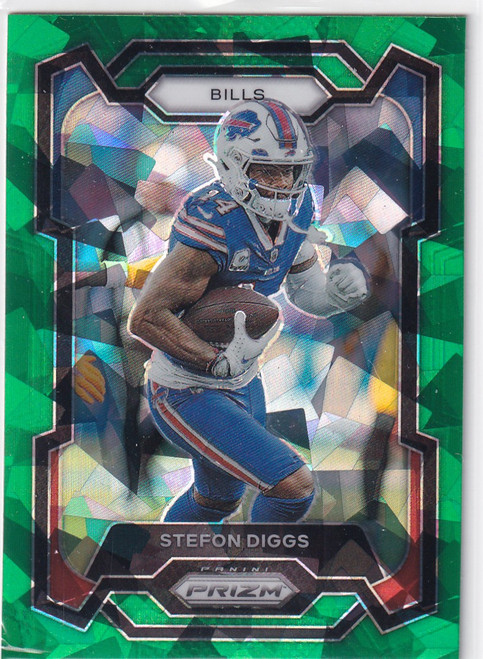 2023 PRIZM #35 STEFON DIGGS GREEN CRACKED ICE- BUFFALO BILLS