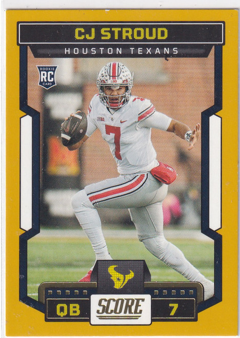 2023 SCORE #302 CJ STROUD YELLOW- HOUSTON TEXANS