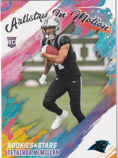 2025 ROOKIES AND STARS #4 TETAIROA MCMILLIAN ARTIST IN MOTION- CAROLINA PANTHERS