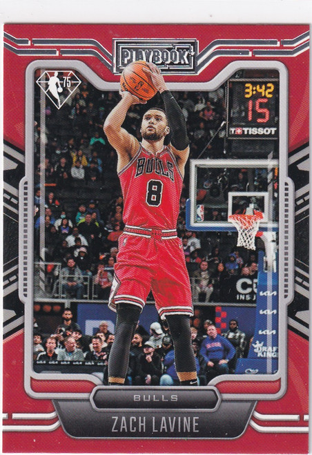 2021-22 CHRONICALS PLAYBOOK #281 ZACH LAVINE 75 YEARS- CHICAGO BULLS