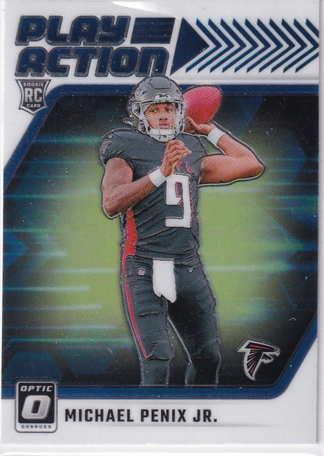 2024 DONRUSS OPTIC #4 MICHAEL PENIX JR PLAY ACTION- ATLANTA FALCONS