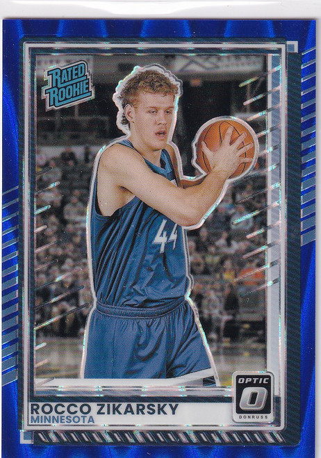 2025-26 DONRUSS #32 ROCCO ZIKARSKY BLUE LAVA /99- MINNESOTA TIMBERWOLVES